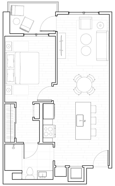 A1 Floor Plan at The Q Topanga, Woodland Hills
